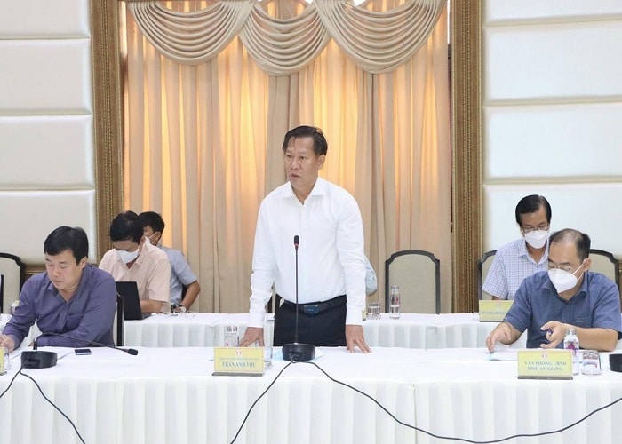 Ông Trần Anh Thư - Phó chủ tịch UBND tỉnh An Giang phát biểu