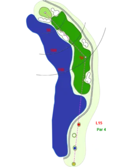 Hố 15 Sân Hồ Sân Golf Long Thành - Long Thành Golf Resort Sangolfvietnam
