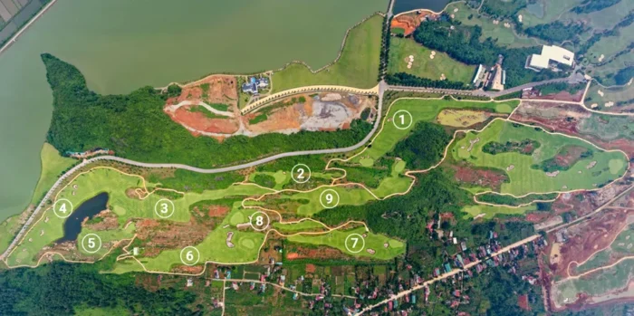 Hình ảnh tổng quan 15 hố golf sân Queen Course Hình ảnh tổng quan 15 hố golf sân Queen Course