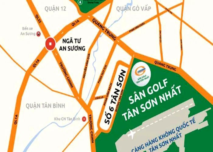 Vị trí vàng của sân golf Tân Sơn Nhất